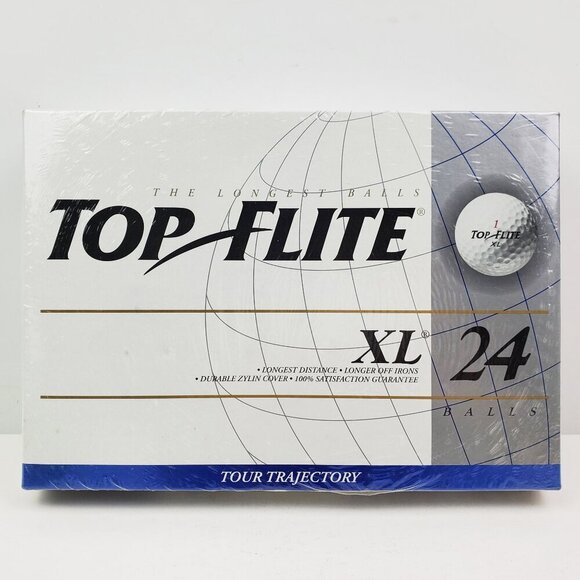 Top Flite XL Golf Balls Tour Trajectory 24 Count Pack 1990s NOS Sealed - Picture 3 of 8